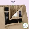 French Toast Boys’ Adaptive Flat Front Shorts with Hook and Loop Closure and Elastic Waist(Khaki)