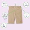 French Toast Boys’ Adaptive Flat Front Shorts with Hook and Loop Closure and Elastic Waist(Navy)