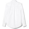 French Toast Boys Adaptive Long Sleeve Oxford Shirt with Hidden Hook and Loop Placket and Cuffs(White)