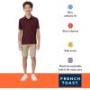 French Toast Boys’ Short Sleeve Moisture Wicking Stretch Sport Polo Shirt (Kids Standard & Husky Sizes)(Navy)