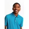French Toast Boys Short Sleeve Pique Polo Shirt (Standard & Husky), Black, 10(Teal)