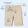 French Toast Girls Adaptive Bermuda Shorts with Hook and Loop Closure(Khaki)