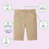 French Toast Girls Adaptive Bermuda Shorts with Hook and Loop Closure(Khaki (New))