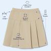 French Toast Girls Adaptive Pleated Ponte Scooter Skirt with Pull-Up Lift Loops(Navy)