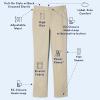 French Toast Girls’ Adaptive Straight Leg Pants with Hook and Loop Closure and Pull-Apart Leg Openings(Navy)