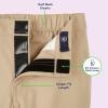French Toast Girls Adaptive Straight Leg Stretch Twill Pant(Khaki (New))