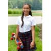 French Toast Girls’ Adjustable Waist Plaid 2-Tab Scooter(Navy & Red Plaid)