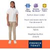 French Toast Girls’ Fitted Short Sleeve Wrinkle-Resistant Blouse(Light Blue)