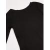 French Toast Girls’ Long Sleeve V-Neck Tee(Black)
