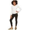 French Toast Girls’ Long Sleeve V-Neck Tee(White)