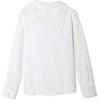 French Toast Girls Long Sleeve Woven Shirt with Peter Pan Collar (Standard & Plus)(White)