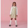 French Toast Girls Long Sleeve Woven Shirt with Peter Pan Collar (Standard & Plus)(Yellow)