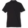 French Toast Girls’ Picot Collar Polo Short Sleeve Shirt (Kids Standard & Plus Size), Black, 10-12