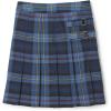 French Toast Girls’ Plaid Adjustable Waist Pleated-Front Two-tab Scooter(Blue & Red Plaid)