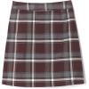 French Toast Girls’ Plaid Adjustable Waist Pleated-Front Two-tab Scooter(Burgundy Plaid)