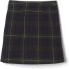French Toast Girls’ Plaid Adjustable Waist Pleated-Front Two-tab Scooter(Green Plaid)