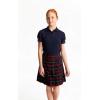 French Toast Girls’ Plaid Adjustable Waist Pleated-Front Two-tab Scooter(Navy & Red Plaid)