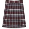 French Toast Girls’ Plaid Pleated Skirt(Burgundy Plaid)