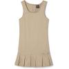 French Toast Girls’ Pleated Hem Jumper with Ribbon(Khaki)