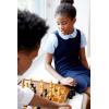 French Toast Girls’ Pleated Hem Jumper with Ribbon(Navy)