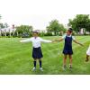 French Toast Girls’ Pleated Hem Jumper with Ribbon(Navy)