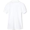 French Toast Girls Puff Sleeve Double Button Polo(White)
