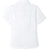 French Toast Girls’ Short Sleeve Blouse with Pocket(White)