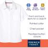 French Toast Girls’ Short Sleeve Blouse with Pocket(White)