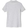 French Toast Girls’ Short Sleeve Picot Collar Polo School Uniform Shirt (Standard and Plus)(Heather Gray)