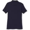 French Toast Girls’ Short Sleeve Picot Collar Polo School Uniform Shirt (Standard and Plus)(Navy)