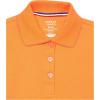 French Toast Girls’ Short Sleeve Picot Collar Polo School Uniform Shirt (Standard and Plus)(Sun Orange)