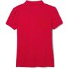 French Toast Girls’ Short Sleeve Ruffle Polo(Red)