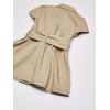 French Toast Girls’ Short Sleeve Safari Dress(Khaki Beige)