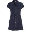 French Toast Girls’ Short Sleeve Safari Dress(Navy)