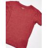 French Toast Men’s Short Sleeve V-Neck Tee(True Crimson Heather)