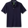 French Toast Adaptive Short Sleeve Polo Shirt | Hook and Loop Placket | Flat Seams(Navy (New))