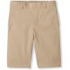 French Toast Boys’ Adaptive Flat Front Shorts with Hook and Loop Closure and Elastic Waist(Khaki)