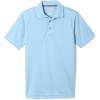 French Toast Boys’ Short Sleeve Moisture Wicking Stretch Sport Polo Shirt (Kids Standard & Husky Sizes)(Light Blue)