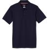 French Toast Boys’ Short Sleeve Moisture Wicking Stretch Sport Polo Shirt (Kids Standard & Husky Sizes)(Navy)