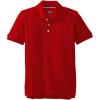 French Toast Boys Short Sleeve Pique Polo Shirt (Standard & Husky), Black, 10(Red)