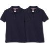 French Toast Girls 2 Pack Short Sleeve Stretch Piqué Polo(Navy)