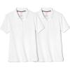 French Toast Girls 2 Pack Short Sleeve Stretch Piqué Polo(White)
