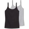 French Toast Girls 2-Pack Basic Cami Tops(Black/Grey)