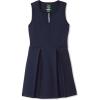 French Toast Girls’ Adaptive Zip Front Stretch Ponte Jumper(Navy)