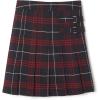 French Toast Girls’ Plaid Adjustable Waist Pleated-Front Two-tab Scooter(Navy & Red Plaid)