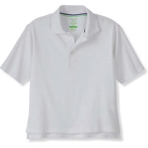 French Toast Adaptive Short Sleeve Seated Interlock Polo(White)
