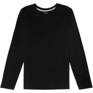 French Toast Boys Long Sleeve Crewneck Tee T-Shirt T Shirt(Black)