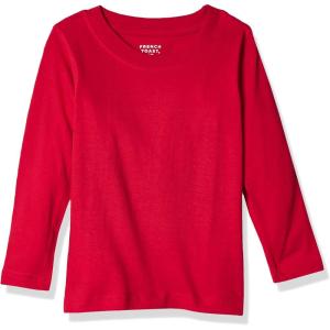 French Toast Boys Long Sleeve Crewneck Tee T-Shirt T Shirt(School Red)