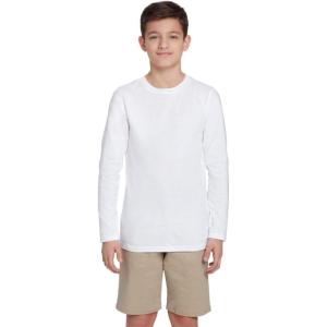 French Toast Boys Long Sleeve Crewneck Tee T-Shirt T Shirt(White)