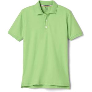 French Toast Boys Short Sleeve Pique Polo Shirt (Standard & Husky), Black, 10(Lime Green)